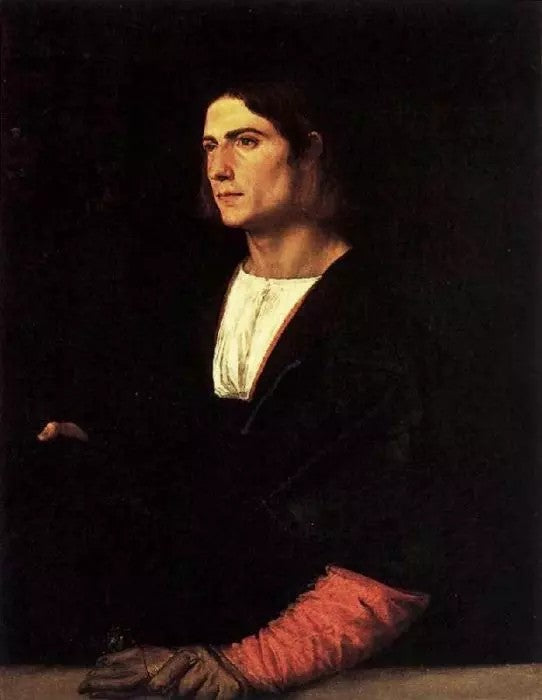 YOUNG MAN WITH CAP AND GLOVES