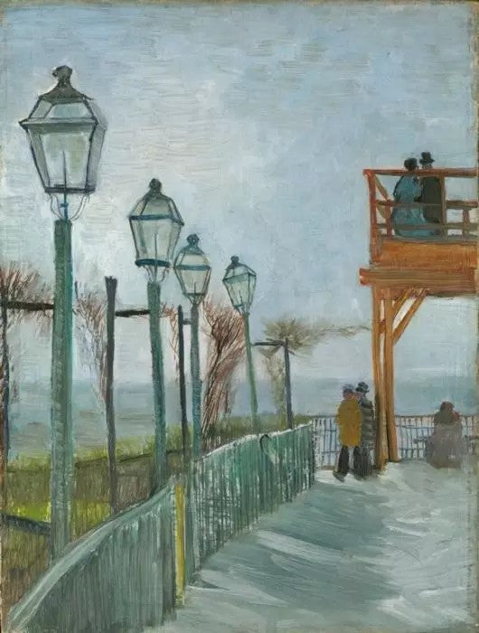 TERRACE AND OBSERVATION DECK AT THE MOULIN DE BLUTE-FIN, MONTMARTRE