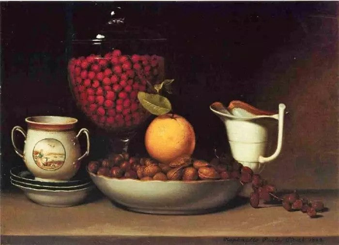 STILL LIFE, STRAWBERRIES, NUTS, &C.