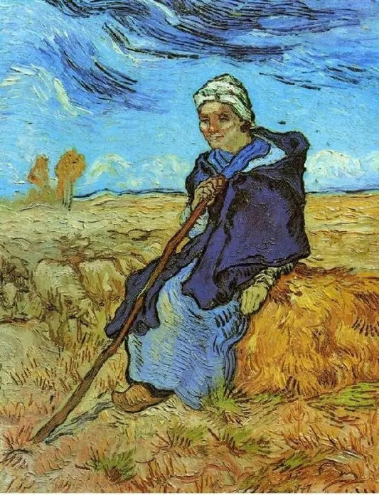 THE SHEPHERDESS, AFTER MILLET