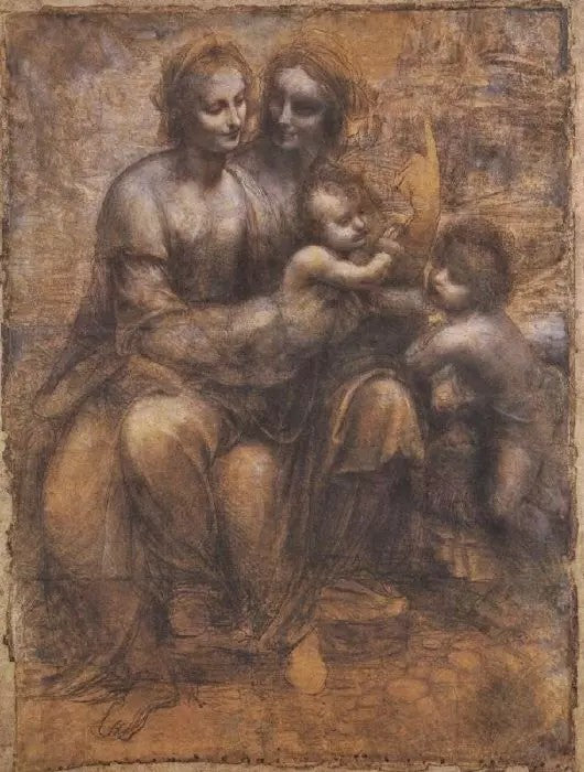 MADONNA AND CHILD WITH ST ANNE AND THE YOUNG ST JOHN