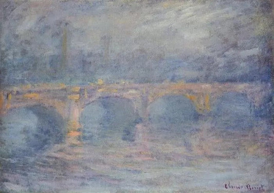 WATERLOO BRIDGE AT SUNSET, PINK EFFECT