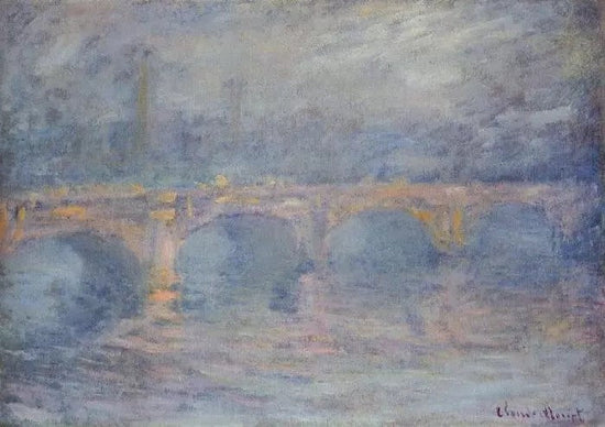 WATERLOO BRIDGE AT SUNSET, PINK EFFECT