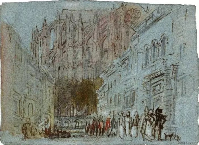 EVREUX, THE CATHEDRAL OF NOTRE-DAME FROM THE NORTH