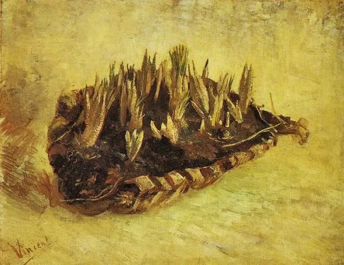 A BASKET WITH SPROUTING BULBS