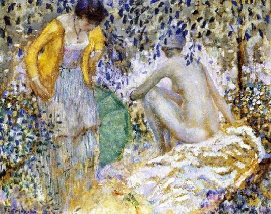 TWO WOMEN ON THE GRASS