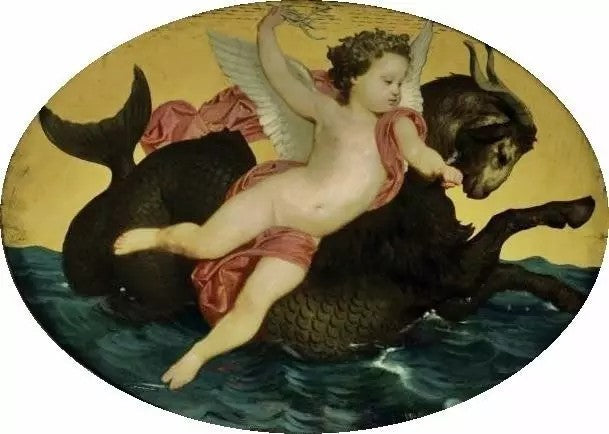 EMILE PEREIRE’S HOTEL, PUTTI ON A SEA MONSTER