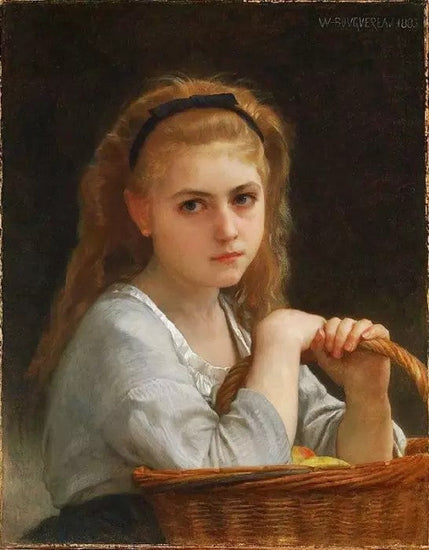 YOUNG GIRL WITH A BASKET OF FRUIT