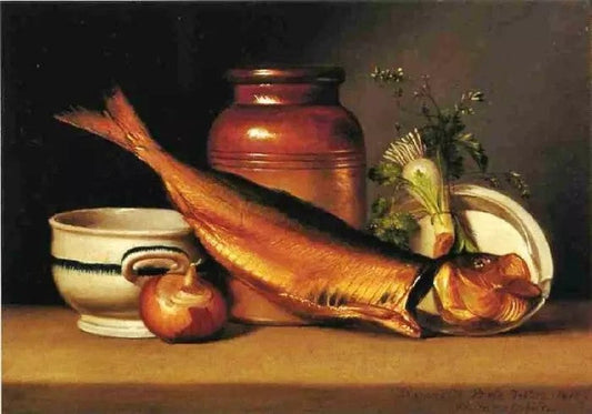 STILL LIIFE WITH DRIED FISH (A HERRING)