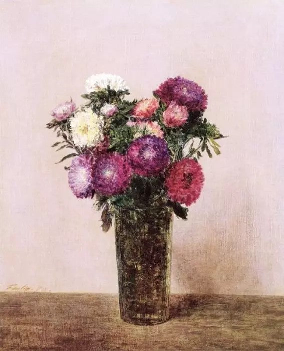 VASE OF FLOWERS: QUEENS DAISIES