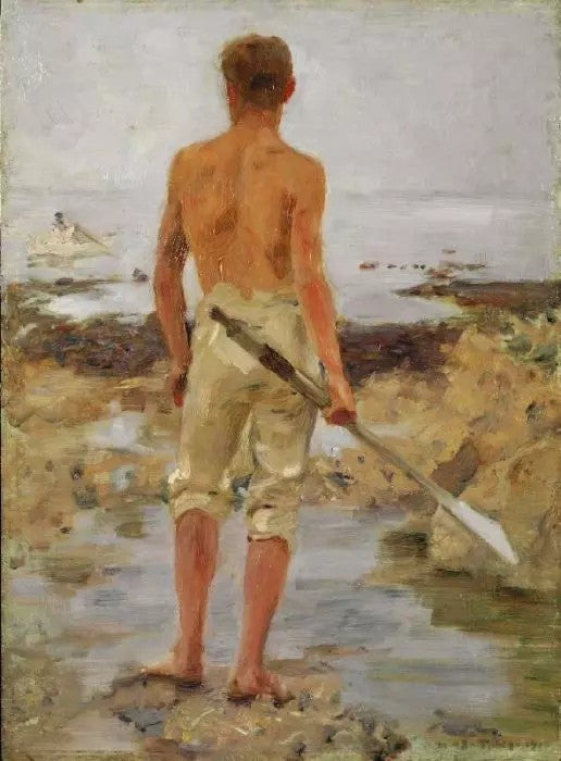 A BOY WITH AN OAR