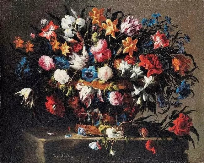 SMALL BASKET OF FLOWERS