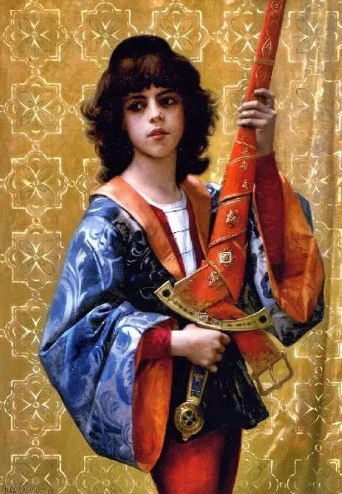 YOUNG PAGE IN FLORENTINE GARG (THE SWORD-BEARING PAGE)