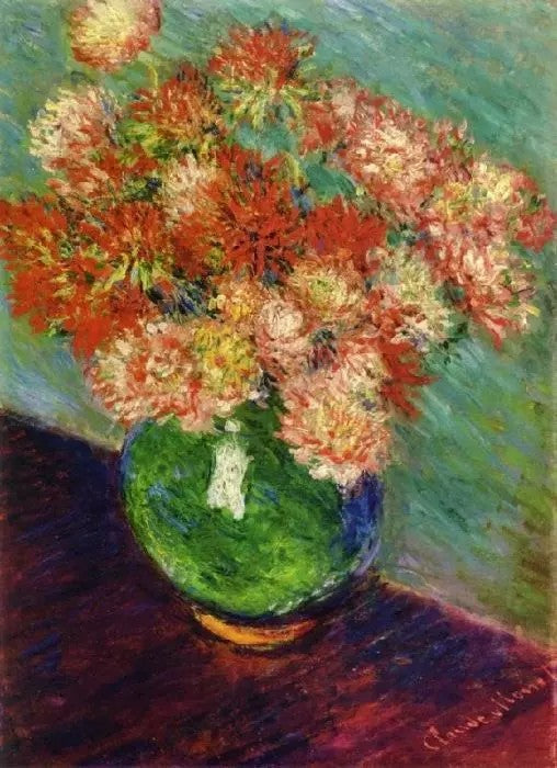 VASE OF CHRYSANTHEMUMS