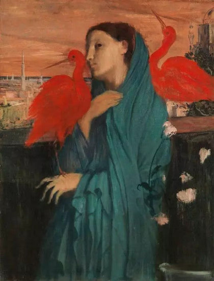 YOUNG WOMAN WITH IBIS