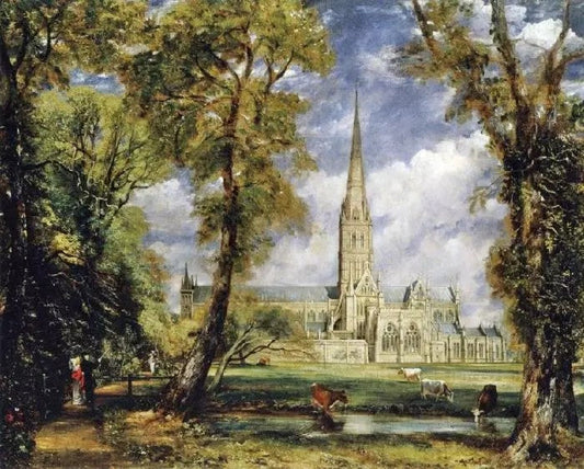 SALISBURY CATHEDRAL FROM THE BISHOP’S GARDEN