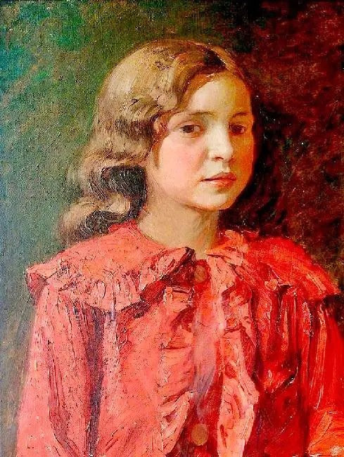 PORTRAIT OF A GIRL IN A RED DRESS