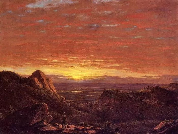 MORNING, LOOKING EAST OVER THE HUSDON VALLEY FROM CATSKILL MOUNTAINS