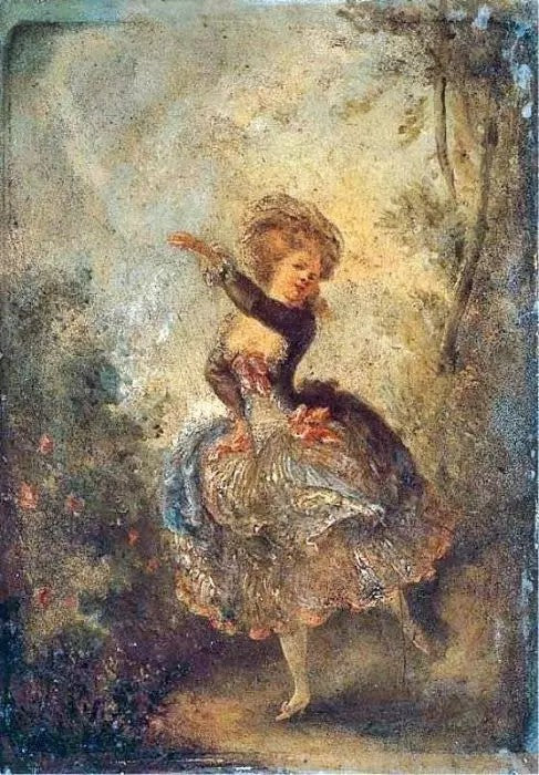 A DANCING LADY IN A LANDSCAPE