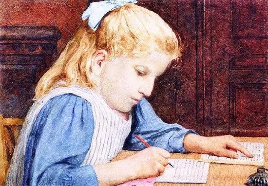 GIRL WITH HOMEWORK