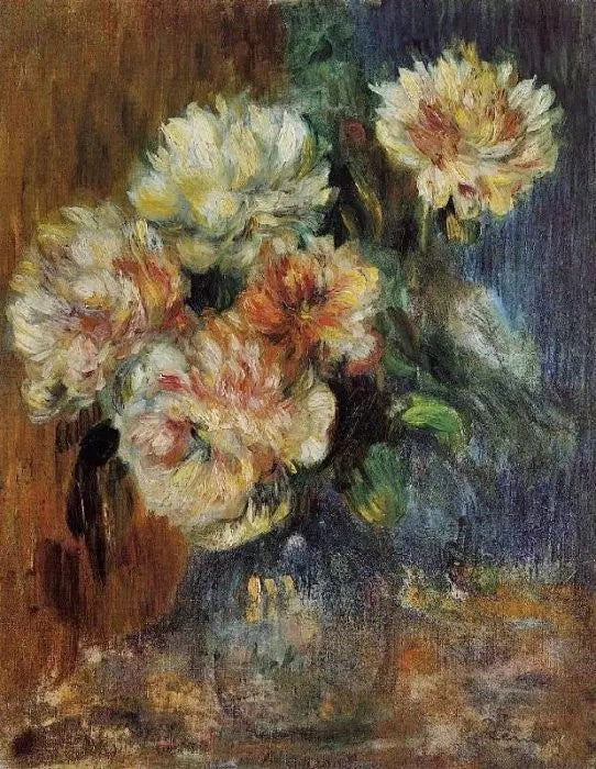 VASE OF PEONIES