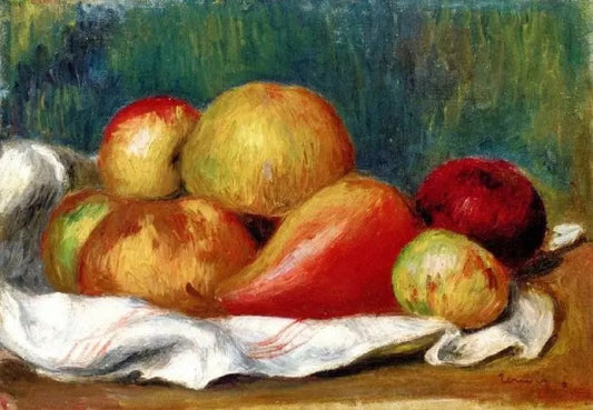 STILL LIFE WITH APPLES AND A PEAR