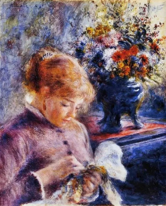 YOUNG WOMAN SEWING