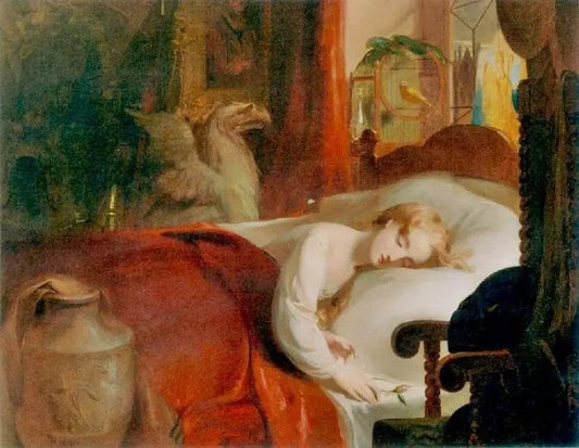 LITTLE NELL ASLEEP IN THE CURIOSITY SHOP