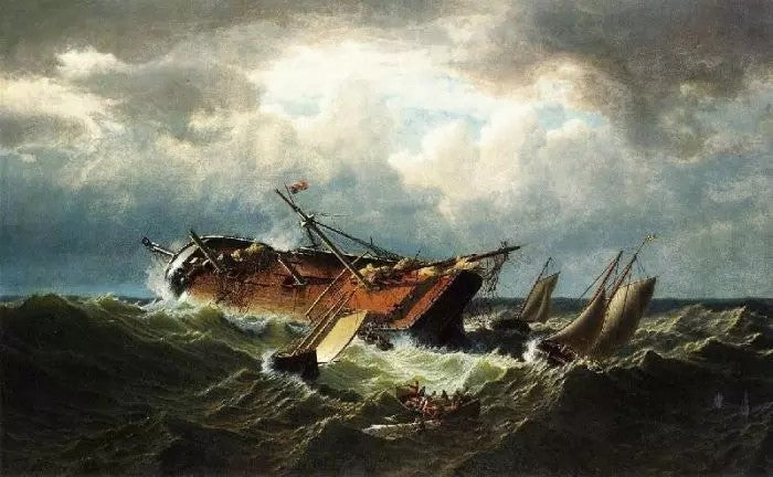 SHIPWRECK OFF NANTUCKET (WRECK OFF NANTUCKET, AFTER A STORM)