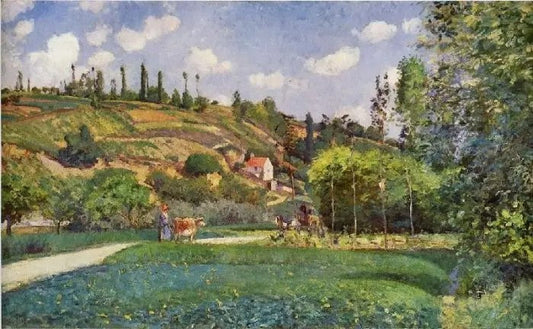 A COWHERD ON THE ROUTE DE CHOU, PONTOISE (A COWHERD AT VALHERMEIL, AUVERS-SUR-OISE)