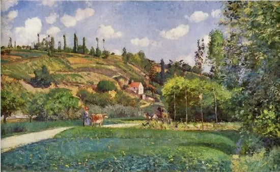 A COWHERD ON THE ROUTE DE CHOU, PONTOISE (A COWHERD AT VALHERMEIL, AUVERS-SUR-OISE)