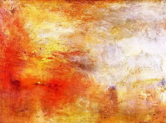 SUN SETTING OVER A LAKE