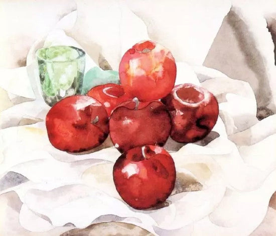 STILL LIFE: APPLES AND GREEN GLASS