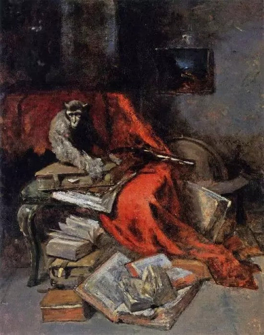 STILL LIFE WITH MONKEY (MONKEYING WITH LITERATURE)