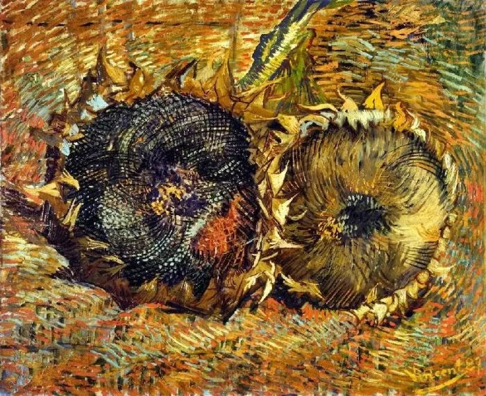 STILL LIFE WITH TWO SUNFLOWERS