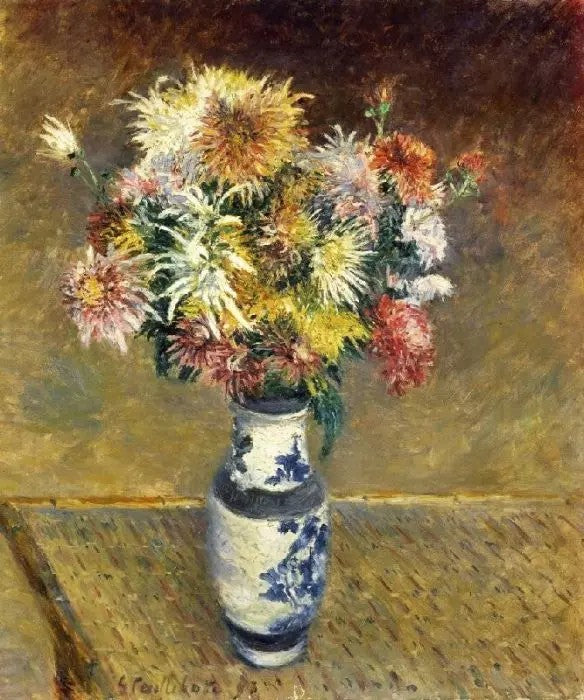 CHRYSANTHEMUMS IN A VASE