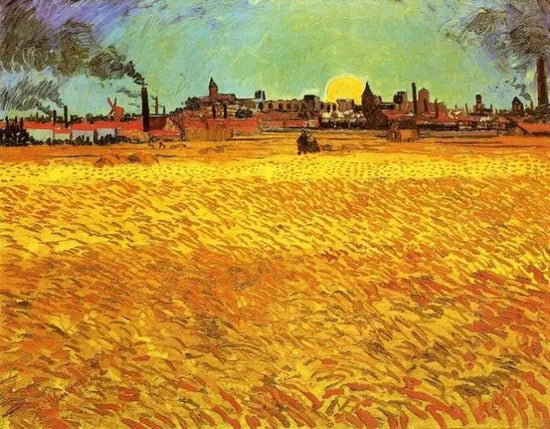SUNSET: WHEAT FIELDS NEAR ARLES