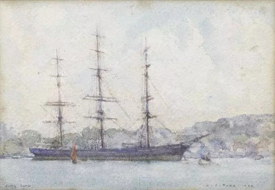 THE CUTTY SARK MOORED IN FALMOUTH HARBOUR