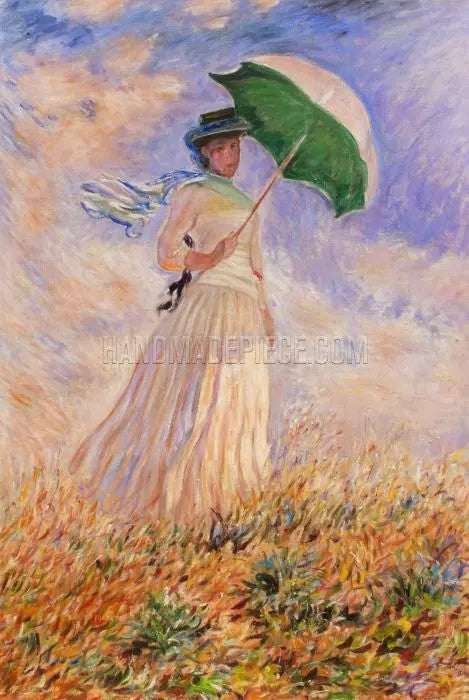 WOMAN WITH A PARASOL, FACING RIGHT (STUDY OF A FIGURE OUTDOORS, FACING RIGHT)