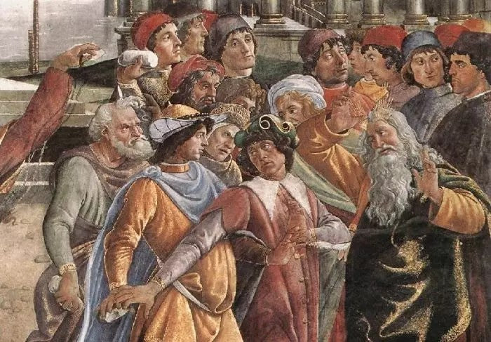 THE PUNISHMENT OF KORAH AND THE STONING OF MOSES AND AARON, DETAIL 5