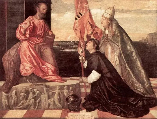 POPE ALEXANDER IV PRESENTING JACOPO PESARO TO ST PETER
