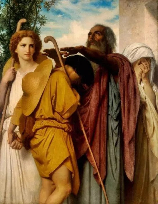 TOBIAS RECEIVES HIS FATHER’S BLESSING
