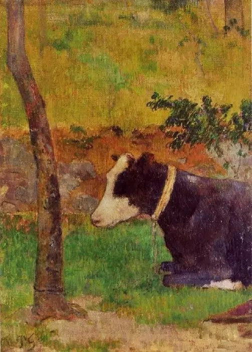 KNEELING COW (COW LYING AT THE FOOT OF A TREE)