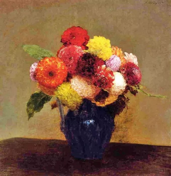 VASE OF DAHLIAS