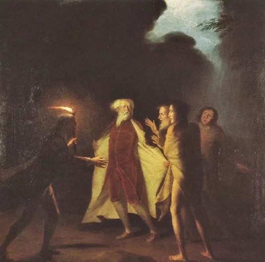 KING LEAR IN THE TEMPEST TEARING OFF HIS ROBES