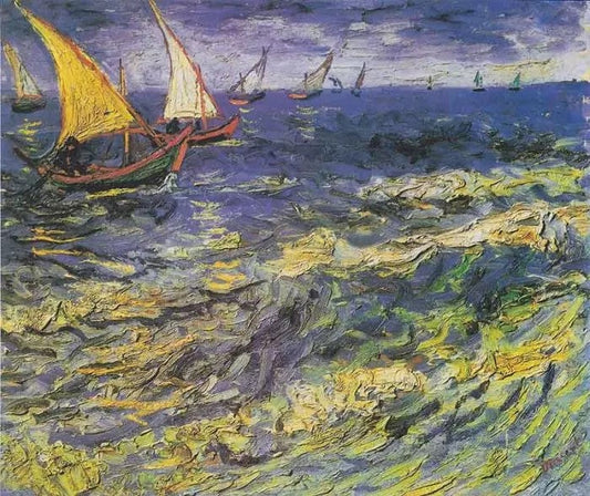 FISHING BOATS AT SEA (SEASCAPE AT SAINTES-MARIES)