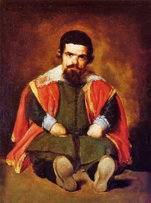 THE BUFFOON SEBASTIÁN DE MORRA (A DWARF SITTING ON THE FLOOR)