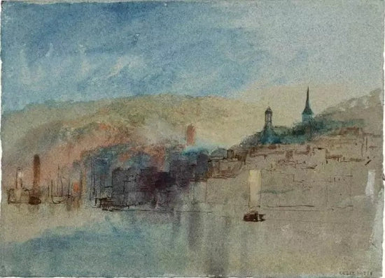 HONFLEUR FROM THE WATER, AT TWILIGHT