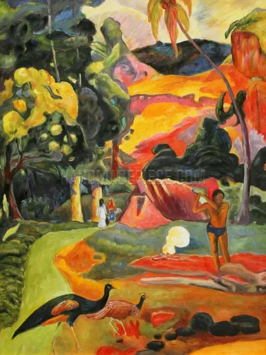MATAMOE (LANDSCAPE WITH PEACOCKS)