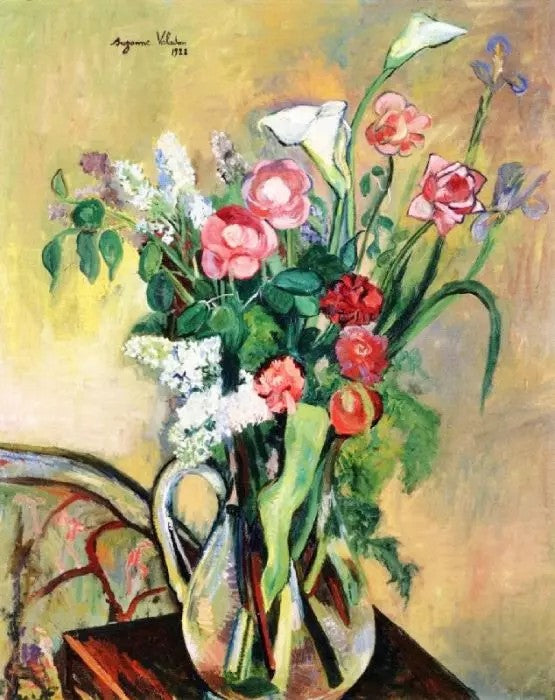 BOUQUET OF FLOWERS IN A CRYSTAL VASE